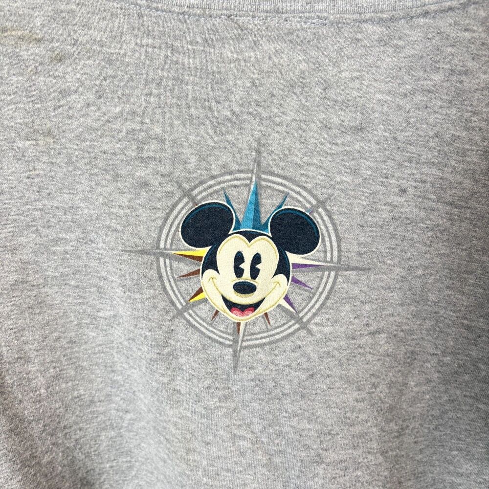 DISNEY PARKS Gray Crewneck Sweatshirt Unisex Size Large Front and Back Graphics - Picture 3 of 7